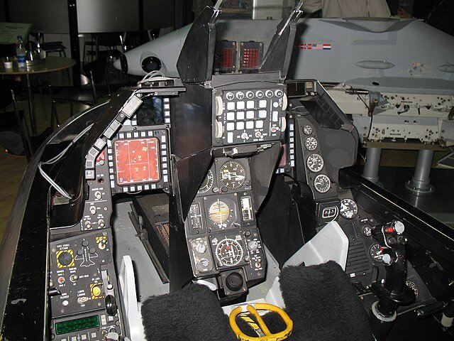 F-16 Fighting Falcon Fighter Aircroft side mounted controls