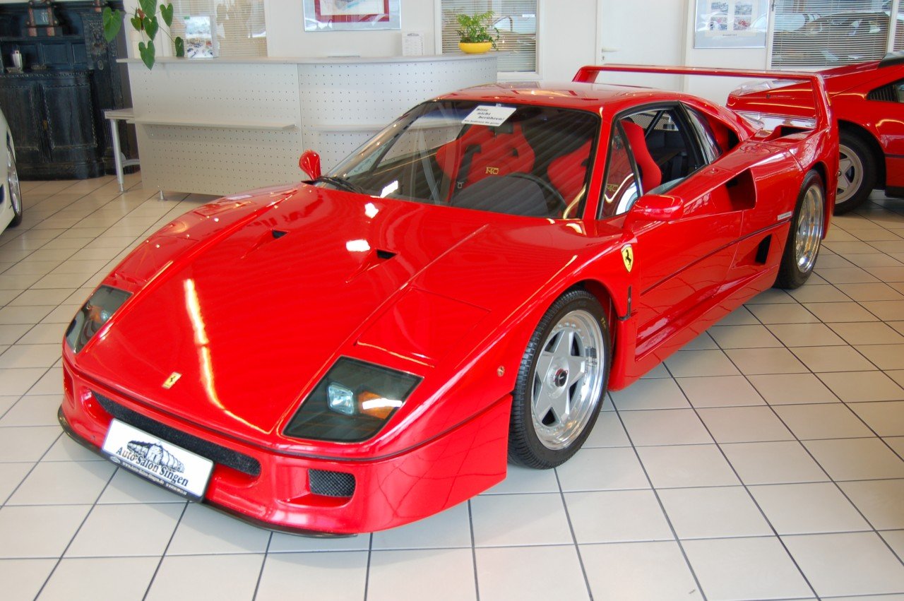 Ferrari F40 super sports coupé, the last car made with the personal supervision of Enzo Ferrari